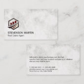 Symbol für finanzielle Grafik | Führungskraft Marm Visitenkarte (Vorne/Hinten)