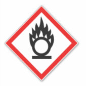 Symbol für Flamme über Kreislaufgefährdung Aufkleber (Vorderseite)
