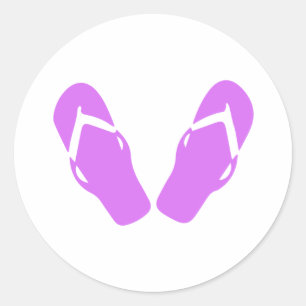 Symbol für Flip Flops Runder Aufkleber