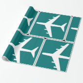 Symbol für Flughafenzeichen Zeichen für das Flugze Geschenkpapier (Ungerollt)