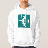 Symbol für Flughafenzeichen Zeichen für das Flugze Hoodie (Vorderseite)
