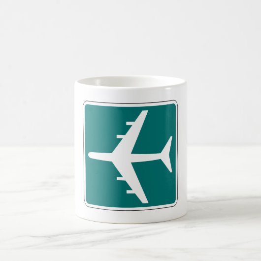 Symbol für Flughafenzeichen Zeichen für das Flugze Kaffeetasse (Mittel)