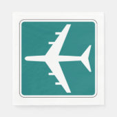 Symbol für Flughafenzeichen Zeichen für das Flugze Serviette (Vorderseite)