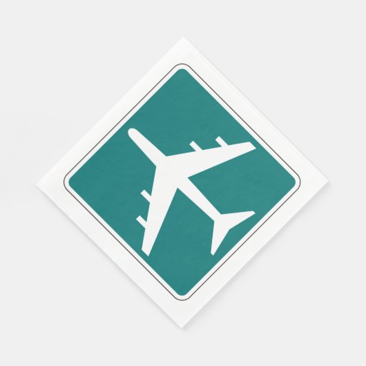 Symbol für Flughafenzeichen Zeichen für das Flugze Serviette (Ecke)