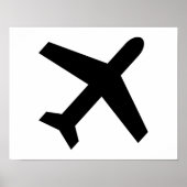 Symbol für Flugzeug Poster (Vorne)