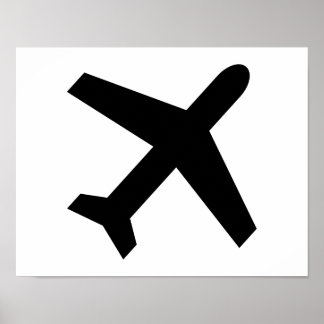 Symbol für Flugzeug Poster