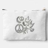 Symbol für Frieden und Einheit Zubehörtasche (Rückseite)