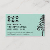 Symbol für Gartengeräte | Baum Visitenkarte (Vorderseite)