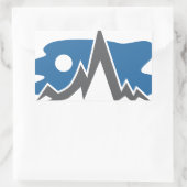 Symbol für Gebirgskette Rechteckiger Aufkleber (Tasche)