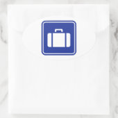 Symbol für Gehäuse Ovaler Aufkleber (Tasche)