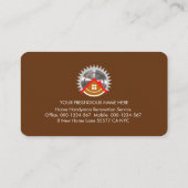 Symbol für Gold Handyman-Tools auf der Holzleiste Visitenkarte (Rückseite)