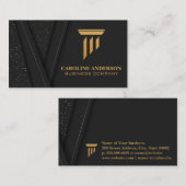 Symbol für Goldkolonne | Corporate Financial Visitenkarte (Vorne/Hinten)