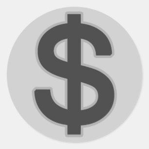 Symbol für Grafikgeld Runder Aufkleber