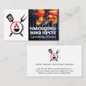 Symbol für Grillen | Barbecue Pit Visitenkarte (Vorne/Hinten)