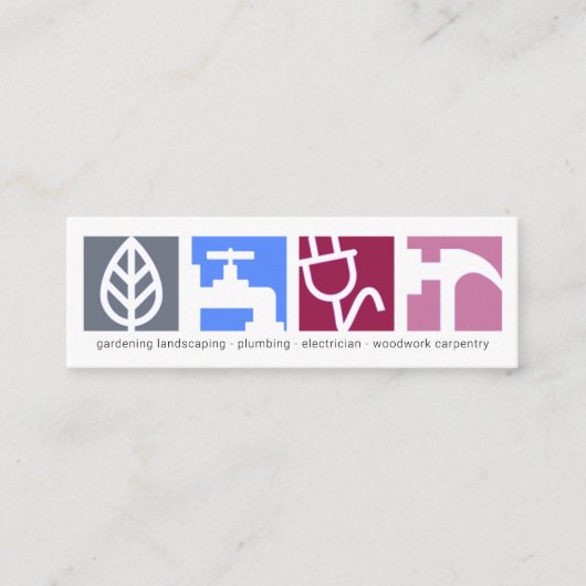 Symbol für Großbauleistungen Mini Visitenkarte (Vorderseite)