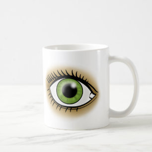 Symbol für grüne Augen Kaffeetasse