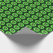 Symbol für grüne Biogefährdung Geschenkpapier (Ecke)