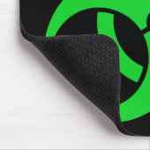 Symbol für grüne Biogefährdung Mousepad (Ecke)