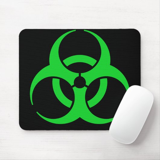Symbol für grüne Biogefährdung Mousepad (Mit Mouse)