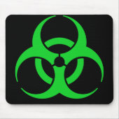 Symbol für grüne Biogefährdung Mousepad (Vorne)