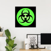 Symbol für grüne Biogefährdung Poster (Heimbüro)