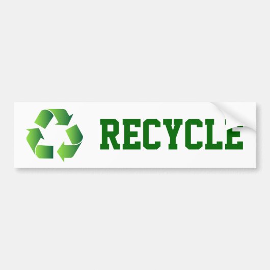 Symbol für grünen Recycle Autoaufkleber (Vorne)