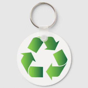 Symbol für grünen Recycle Schlüsselanhänger