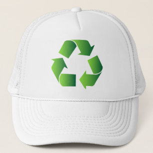 Symbol für grünen Recycle Truckerkappe