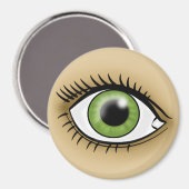 Symbol für grünes Auge Magnet (Vorderseite/Rückseite)