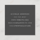 Symbol für grünes Gebäude Quadratische Visitenkarte (Rückseite)