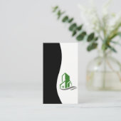 Symbol für grünes Gebäude Visitenkarte (Stehend Vorderseite)