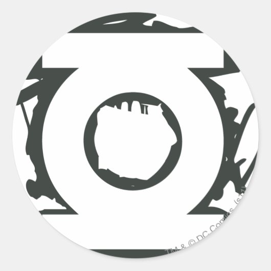 Symbol für grünes Laternenzeichen Runder Aufkleber (Vorderseite)