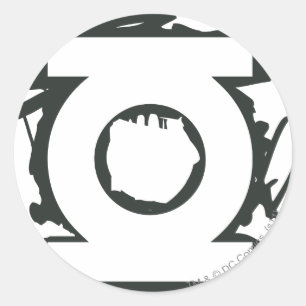 Symbol für grünes Laternenzeichen Runder Aufkleber