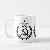 Symbol für Hammer Sickle Star Bold Revolutionär Kaffeetasse (Links)