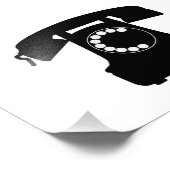 Symbol für herkömmliches Telefon Fotodruck (Ecke)