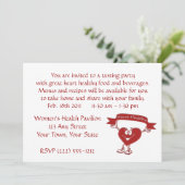 Symbol für Herz-Kreislauf-Bewusstsein Einladung (Stehend Vorderseite)