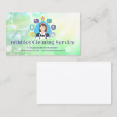 Symbol für Hilfsmittel und Reinigungstools | Seife Visitenkarte (Vorne/Hinten)