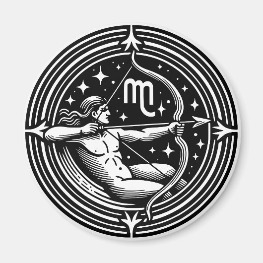 Symbol für Horoskop-Sagittarier Magnet (Vorne)