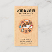 Symbol für Hunde-Wash-Dusche Visitenkarte (Vorderseite)