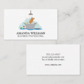 Symbol für Hunde-Wash-Dusche Visitenkarte (Vorne/Hinten)