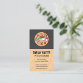 Symbol für Hunde-Wash-Dusche Visitenkarte (Stehend Vorderseite)