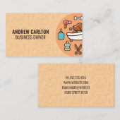 Symbol für Hunde-Wash-Dusche Visitenkarte (Vorne/Hinten)