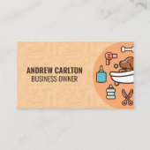 Symbol für Hunde-Wash-Dusche Visitenkarte (Vorderseite)