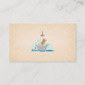 Symbol für Hunde-Wash-Dusche Visitenkarte (Rückseite)