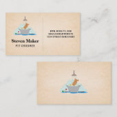 Symbol für Hunde-Wash-Dusche Visitenkarte (Vorne/Hinten)