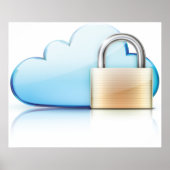 Symbol für Internetsicherheit Schloss Sicheres Pos Poster (Vorne)