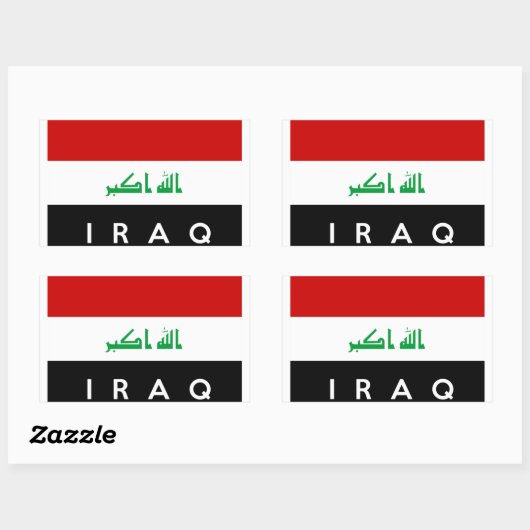 Symbol für iraq rechteckiger aufkleber (Blatt)
