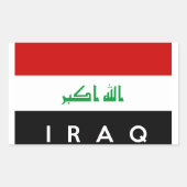 Symbol für iraq rechteckiger aufkleber (Vorderseite)
