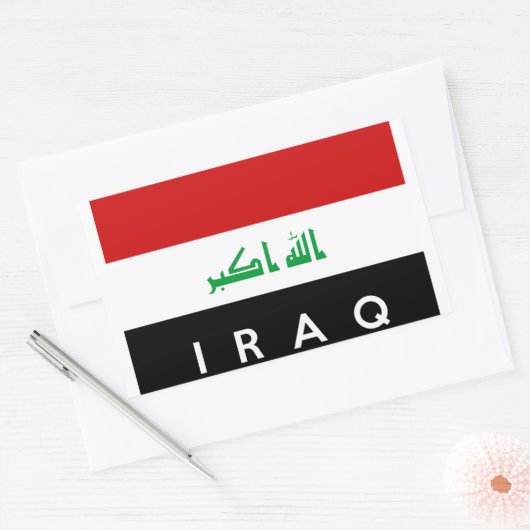 Symbol für iraq rechteckiger aufkleber (Umschlag)