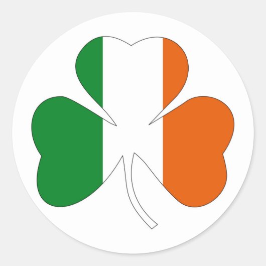 Symbol für irische Blattklemme Ireland Runder Aufkleber (Vorderseite)